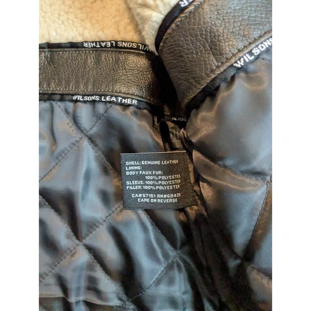 NWT $750 Wilsons Leather‎ Mens Sherpa Lined Leather Jacket Dark Brown Size M